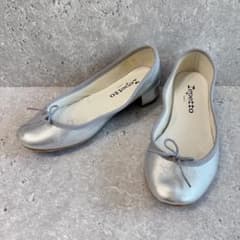 美品✨ Repetto Camille バレエリーナ 36 1/2 シルバー - メルカリ