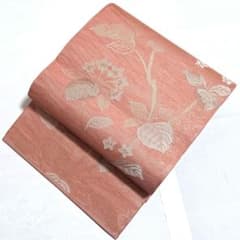 A5◇着物くつろぎ 夏物 花模様 金糸 全通 正絹 薄物 絽 紗 袋帯 - メルカリ