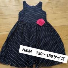 H&M ドット柄 ノースリーブ　チュールワンピース 120〜130サイズのサムネイル