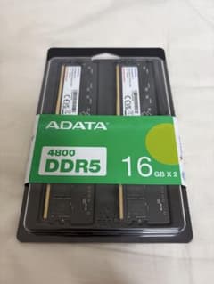ADATA DDR5 4800MHz 16GB (2x8GB) セット未使用 増設メモリ DDR5-4800 AD5U480016G-DT [DIMM DDR5 /16GB /2枚] 【PC