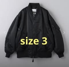 完売！24AWハイクHYKE　MA-1ジャケット　ブラック2サイズ 本日売り切り値下！新品24AWハイクHYKE MA-1ジャケット黒3サイズ 黒