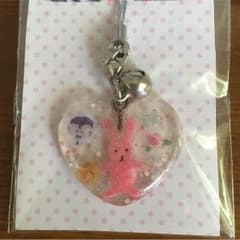 ♡ウサギ ハート♡型♡ レジン ストラップのサムネイル