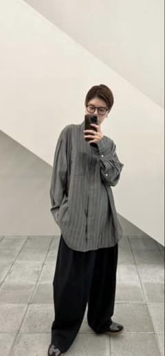 「美品」TODAYFUL Stripe Silky Shirtsのサムネイル