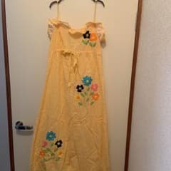 カントリー　お花パッチワークワンピースのサムネイル