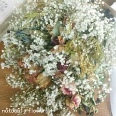アンティーク感溢れる…ドライフラワースワッグ　naturalハンドメイドのサムネイル