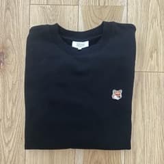 美品】メゾンキツネ スウェット 黒 ワンポイント fox ロゴ - メルカリ