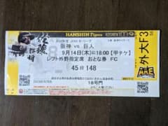 [使用済半券】2023年9月14日 阪神タイガース リーグ優勝決定試合 チケットのサムネイル