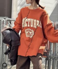 w closet カレッジロゴ 配色ステッチ スウェットのサムネイル