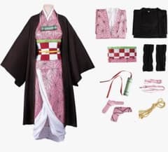 鬼滅の刃 竈門禰豆子 コスプレ衣装 フルセット（子ども用）のサムネイル