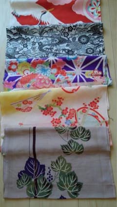 はぎれ5枚 着物解き・正絹・絽 ・ちりめんのサムネイル
