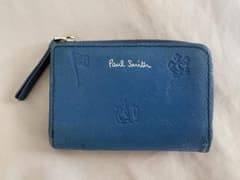 Paul Smith キーケース コインケース　ブルー レザー 型押しのサムネイル