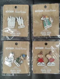 【関西万博♪】【新品】万博会場限定｜北欧パビリオン　ムーミンピンバッジ４種セット 関西万博♪】【新品】万博会場限定｜北欧パビリオン ムーミン