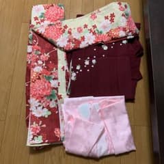 卒業　袴セット花柄、袴に桜刺繍のサムネイル