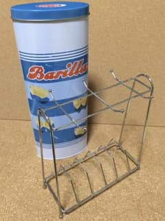 エスプレッソカップ&ソーサー　ワイヤーラック  と　バリラ　限定パスタポット缶のサムネイル