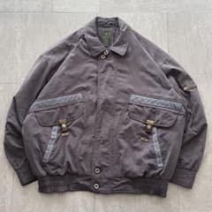 90s vintageブルゾン 短丈 ギミック 中綿ジャケット コーデュロイ切替