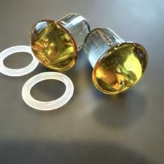 拡張ピアスガラス00G ハニーイエロー