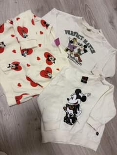Disney ディズニー トレーナー 3枚セット まとめ売り 80cmのサムネイル