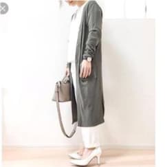 ユニクロ　ロングカーディガン　カーキのサムネイル