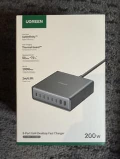 UGREEN 卓上急速充電器 200W Type-C 6C2A 8ポート
