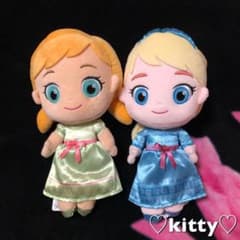 【新品】アナと雪の女王２ スペシャルぬいぐるみ  キッズver.  アナ&エルサのサムネイル