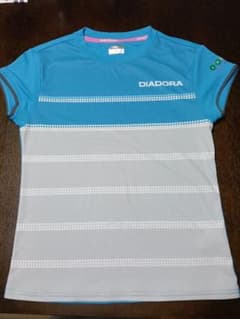 DIADORA テニスウェア 半袖シャツ ブルー Mサイズのサムネイル