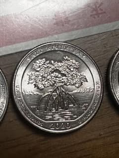 2020年発行アメリカのソルトリバーベイ国立歴史公園記念25セント硬貨P