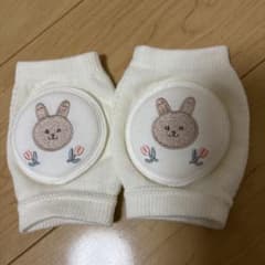 ベビー 膝当て うさぎ 白のサムネイル