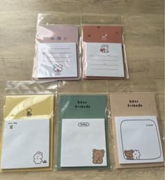 可愛いキャラクター付箋 5種セットのサムネイル
