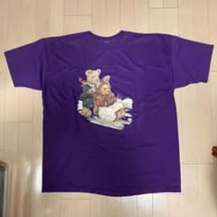 【古着】紫色 Tシャツ くま柄のサムネイル