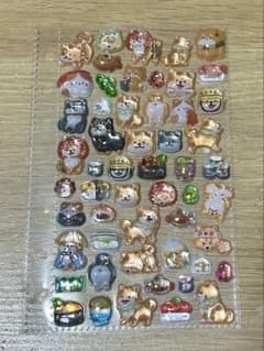 ボンボンドロップシール　柴犬　和柄のサムネイル