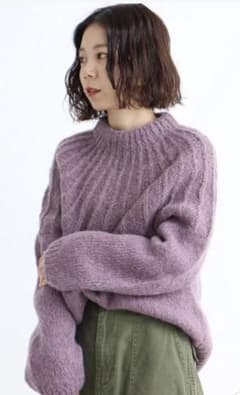 CHILD WOMAN ネパールHAND KNIT 起毛　求心編みプルオーバーのサムネイル