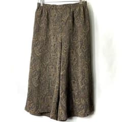 unknown リラックス ワイド パンツ M〜L ブラウン 茶 ペイズリー柄のサムネイル