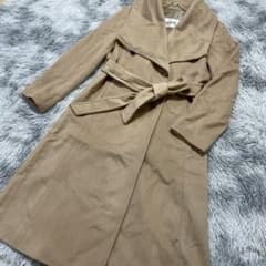 ROPÉ ロペ ロングコート ベルテッド Aライン ベルト カシミヤ混 36 S