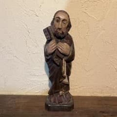 聖ペテロ（サン・ピエトロ）のアンティークの木製彫刻 - メルカリ