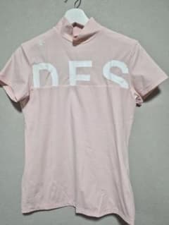 DESCENTE GOLF ピンクシャツ Sサイズ　モックネックのサムネイル