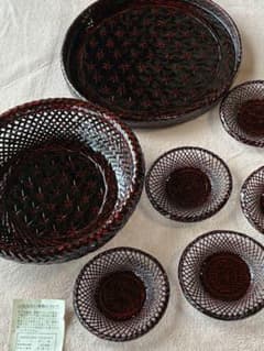 藍胎漆器 茶托 5個 お盆 盛籠 セット 漆 工芸品 - メルカリ