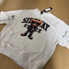 SIDEWAY STANCE ベア クルーネック スウェット アッシュ Sのサムネイル
