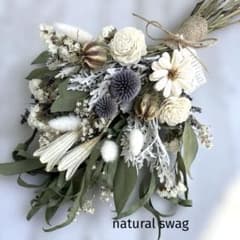 ドライフラワー⭐️ナチュラルスワッグ white♪ - メルカリ
