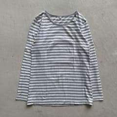 00s old uniqlo border l/s ボーダー ロンt グレー 白 - メルカリ