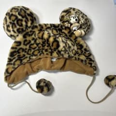 ヒョウ柄ミッキー耳付き帽子 58cmのサムネイル