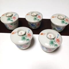 Thumbnail of 昭和レトロ　茶わん蒸し器　蓋つき煮物椀 5個セット