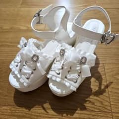 노에미 noemie 레이스 업 프릴 샌들 지뢰계 양산형 L사이즈