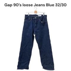 【GAP】90s LOOSE デニム ジーンズ W32 L30 濃紺 ゆったりのサムネイル