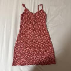 花柄 キャミワンピース レッドのサムネイル