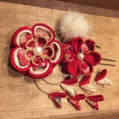 専用☆ 赤 ファーset♡︎ʾʾのサムネイル