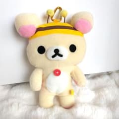 코리락쿠마 꿀 & 스마일 봉제인형 파우치 리락쿠마