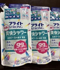 詰替3個 ブライト STRONG 爽快シャワー 320mlのサムネイル