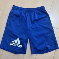 adidasハーフパンツジュニアサイズ青のサムネイル