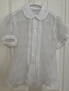 COMME des GARCONS 半袖シャツ ドット柄 ホワイト S - メルカリ