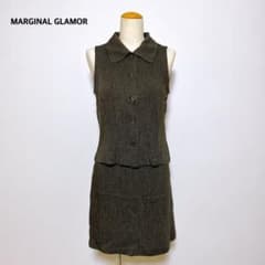MARGINAL GLAMOR 트위드 조 베스트 + 스커트 셋업 M